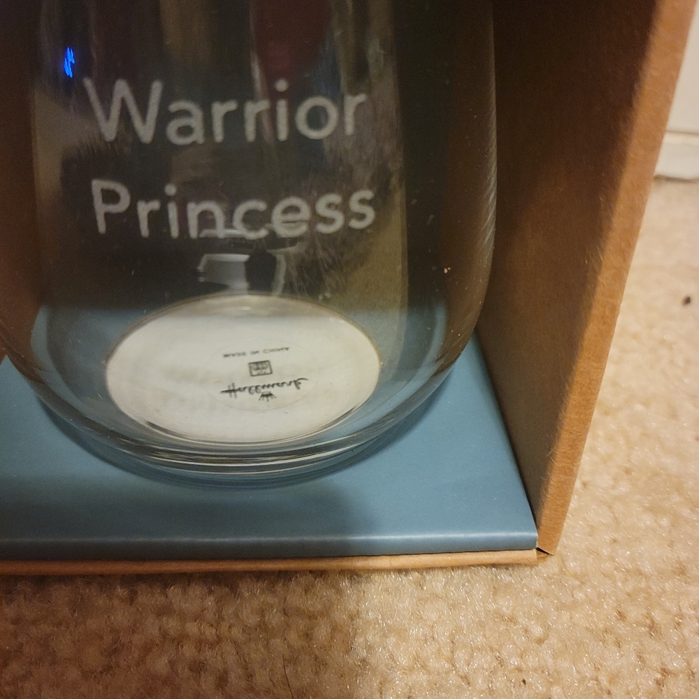Stemless Wine Glass "Warrior Princess"